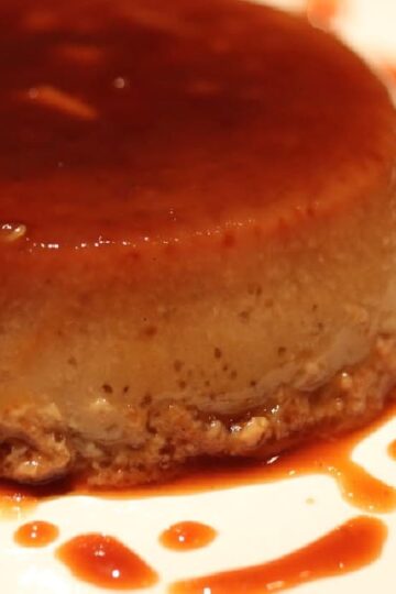 flan de semola y naranja