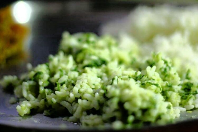 receta arroz con espinacas