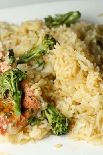arroz con salmón receta