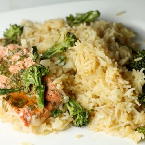 arroz con salmón receta